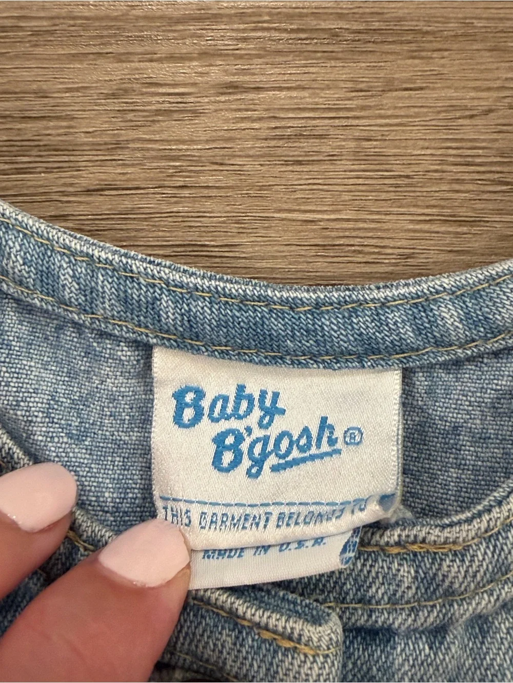 Vintage Baby OshKosh B’Gosh Denim Dress Top Sleeveless 12 Months USA Made Y2K